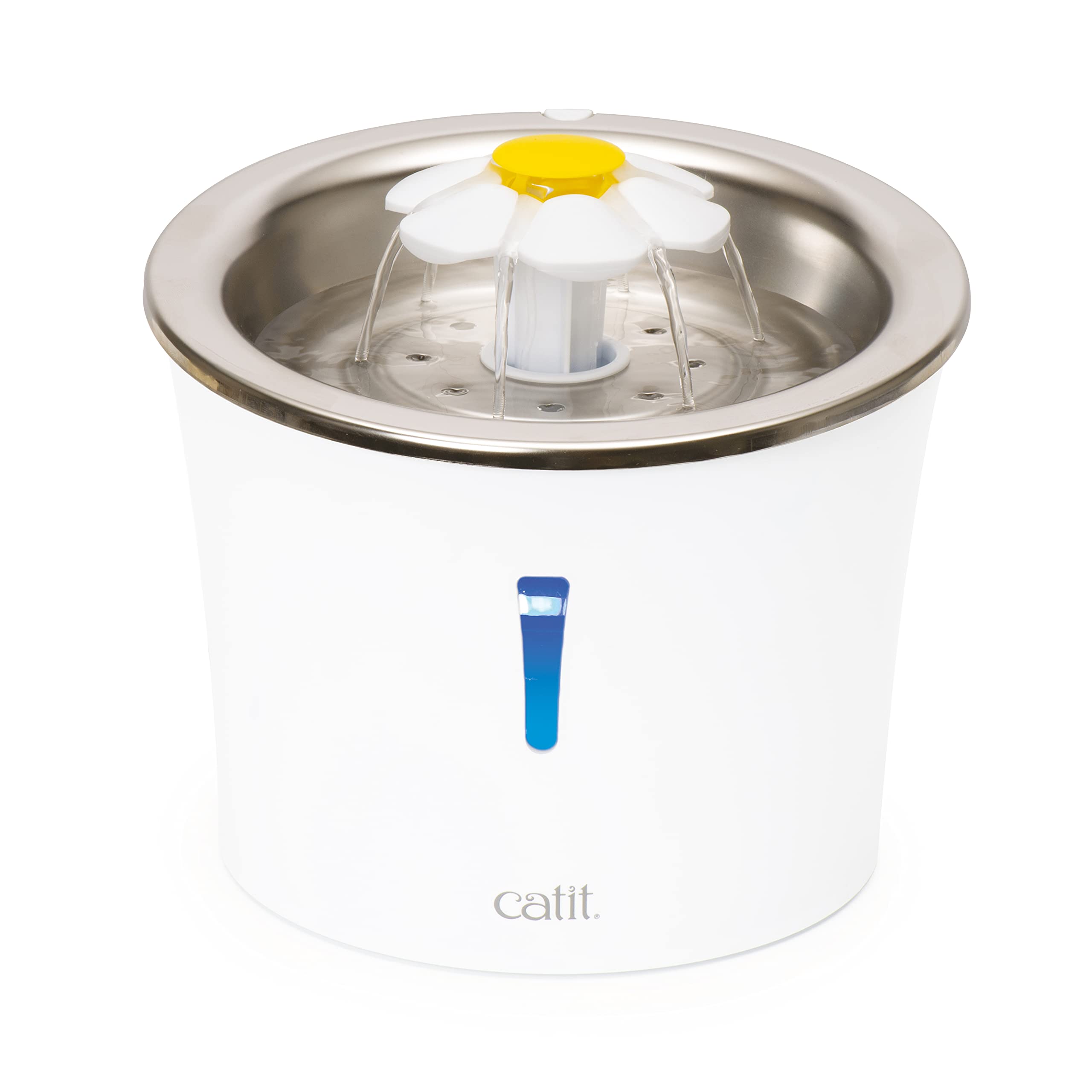 Catit Fontaine-Fleur en acier inoxydable, flux apaisant pour chats exigeants.