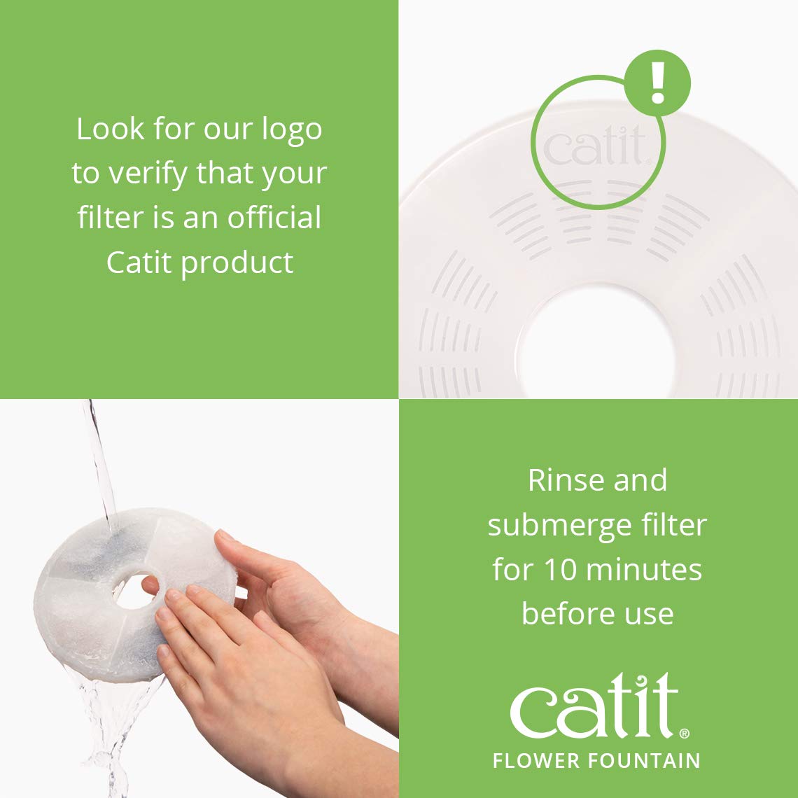Catit fontaine compatible Senses 2.0: filtre additionnel possible.