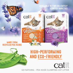 Catit Go Natural litière-coques-pois absorption-odeurs efficace.