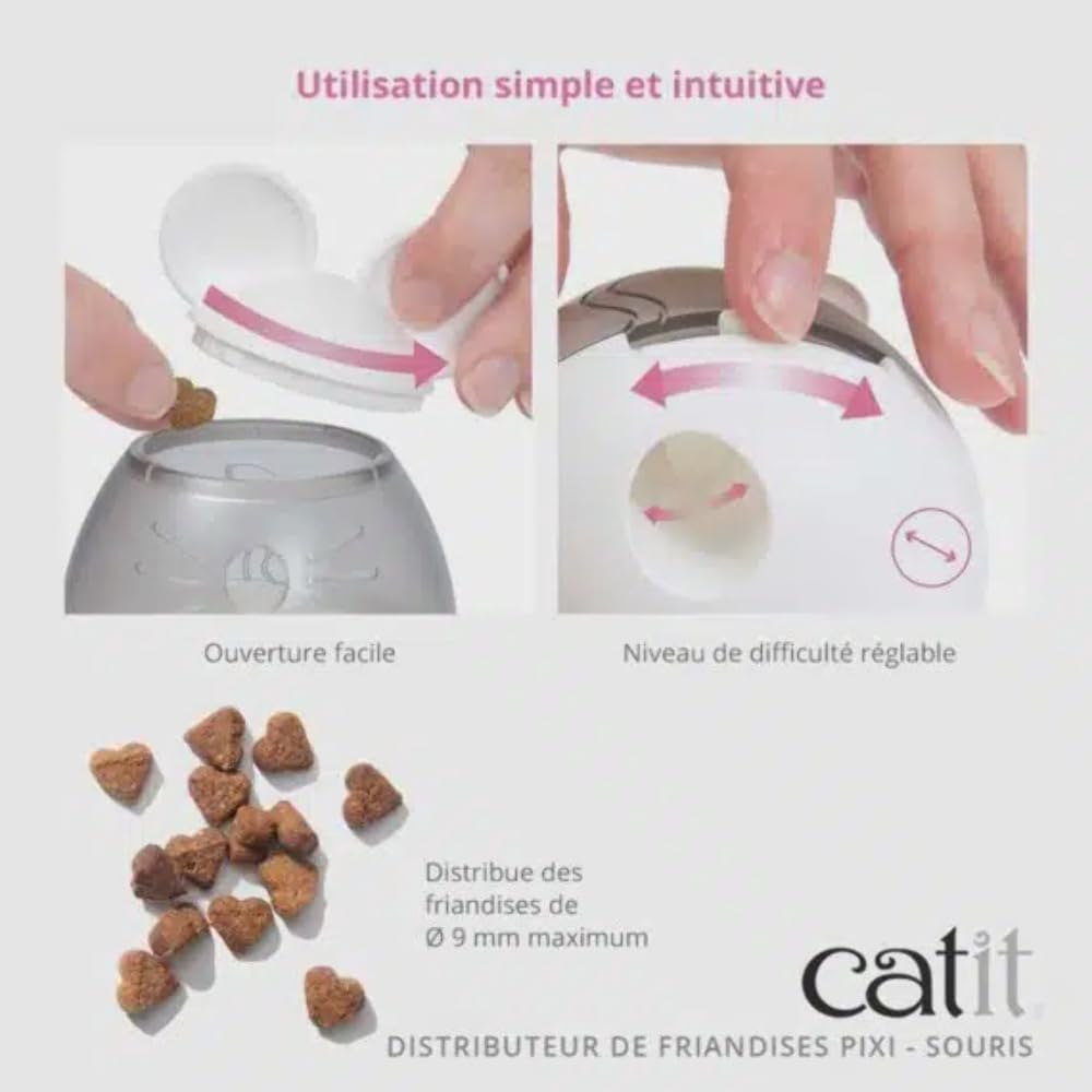 Catit PIXI Souris – mécanisme intégré qui se redresse pour des sessions continues.