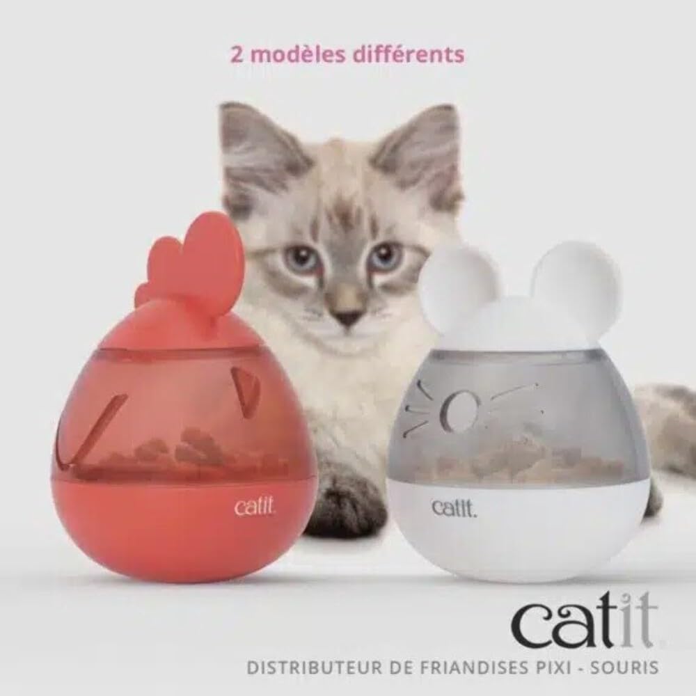 Catit PIXI Souris – détail du compartiment intérieur pour friandises.