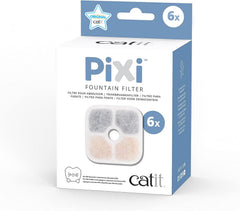 Filtre Catit PIXI Pack 6 pour fontaine, améliore le goût de l'eau.