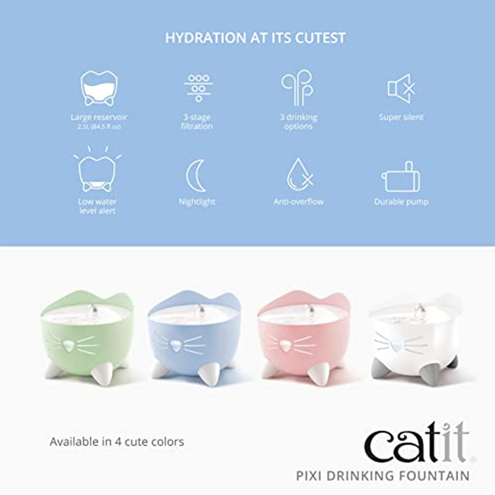Catit PIXI flot doux pour chat, option hydratation agréable.