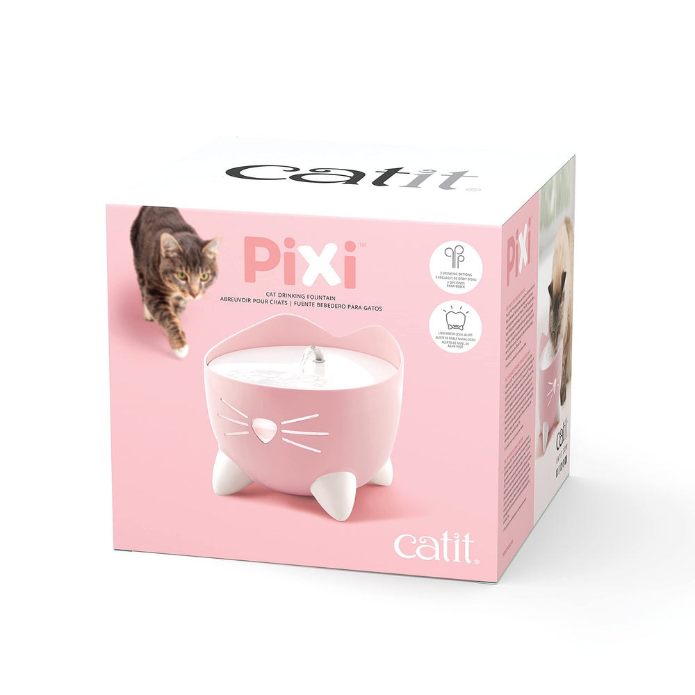 Catit PIXI fontaine-chat filtration triple: eau plus propre pour l'hydratation.