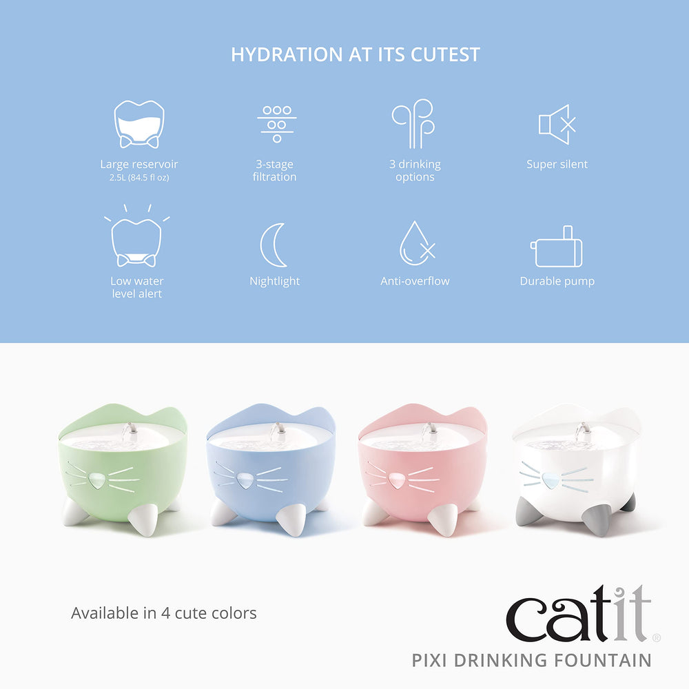 Catit PIXI fontaine-chat flux courant avec bec: attire les chats difficiles.