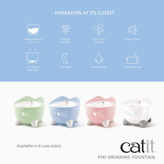Catit PIXI fontaine-chat flux courant avec bec: attire les chats difficiles.