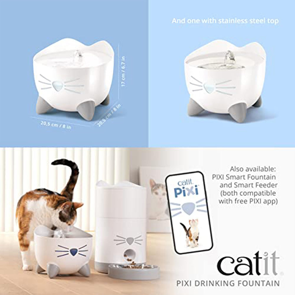 Catit PIXI moteur suspendu silencieux, fonctionnement discret.