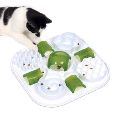 Catit Play Treat Puzzle, ensemble interactif stimulant l'alimentation lente pour chat