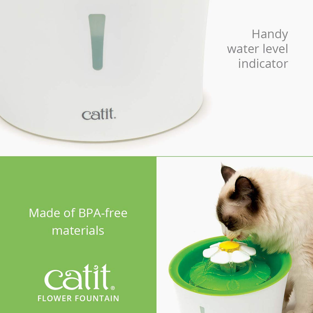 Catit réservoir eau 3L compact: économie d’espace dans votre coin repas.