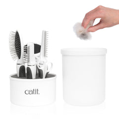 Catit Senses 2.0, brosse à épingles pour poils longs, facilite le brossage quotidien.