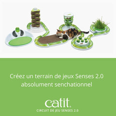 Catit Senses 2.0 Play Circuit, courbe ouverte sur le côté favorise les virages.