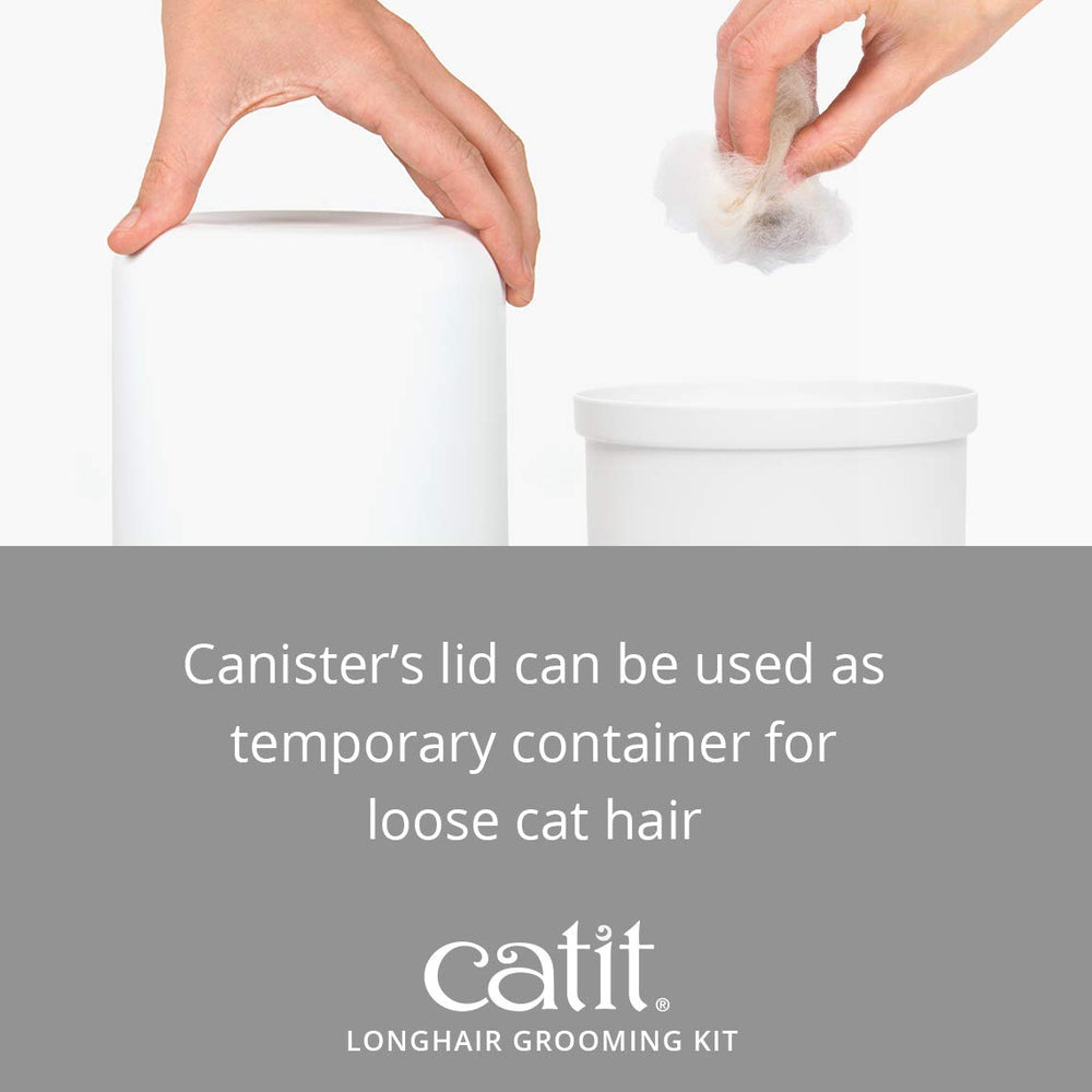 Catit Senses 2.0, couvercle collecte-poils, pratique et hygiénique.