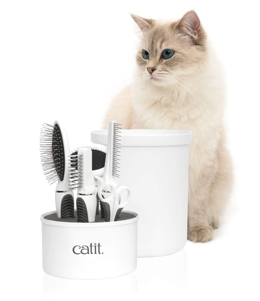 Catit Senses 2.0, stockage vertical des outils pour un accès rapide.