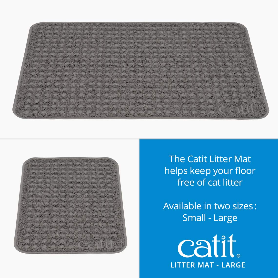 Catit tapis-litiere-detail-texture : texture douce qui retient les particules de litière.