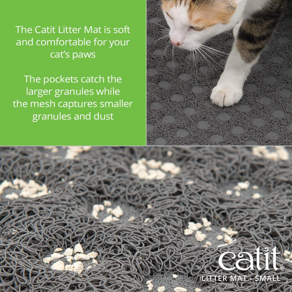 Catit tapis-litiere rectangle capture-litiere-texture: surface texturée retient les granulés