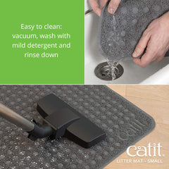 Catit tapis-litiere rectangle nettoyage-facile: se lave et sèche rapidement