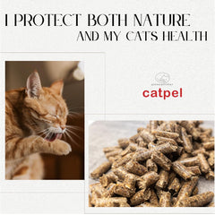 Catpel faible poussière provenant des pellets de pin, nettoyage plus rapide.