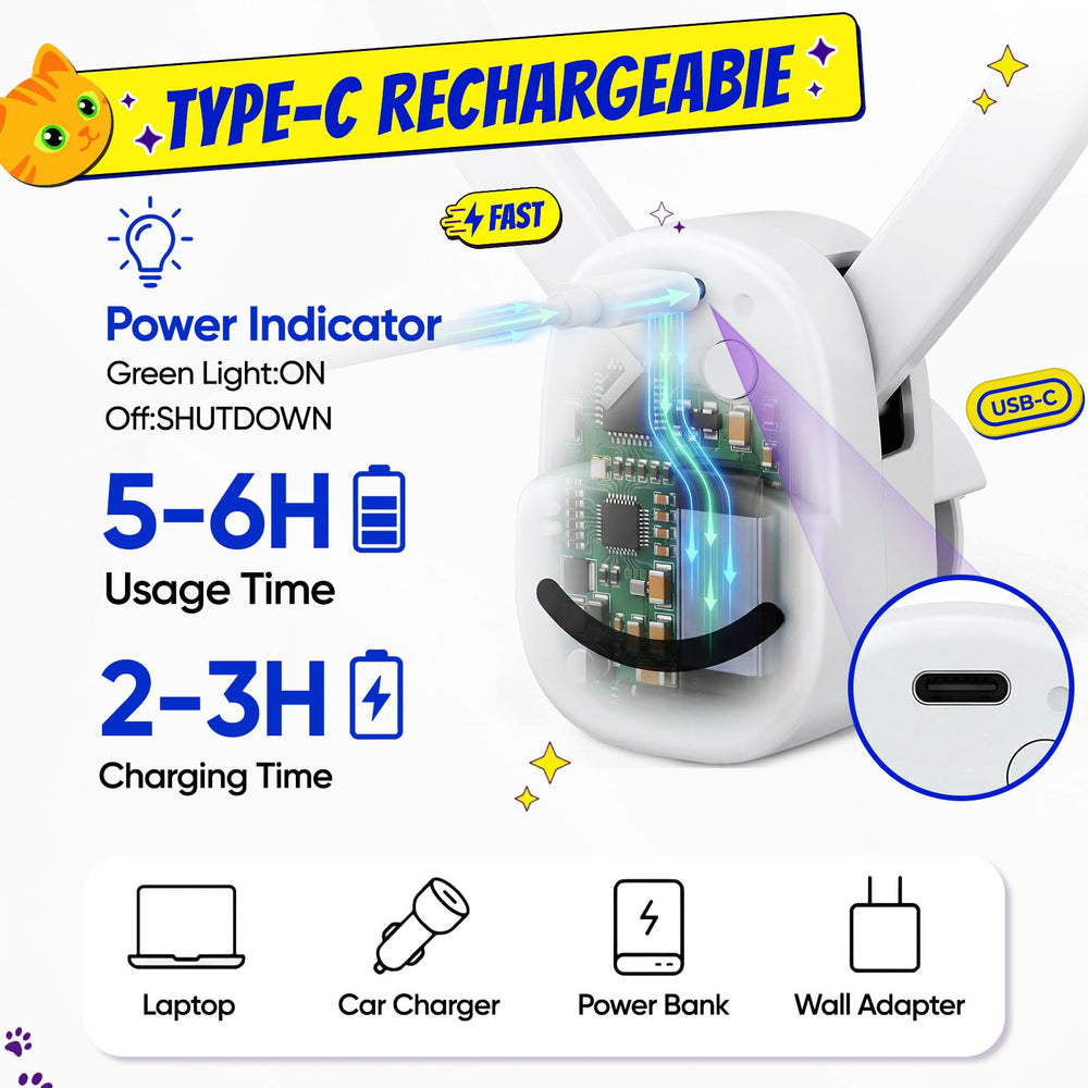 CATPICK câble USB rechargeable pour sessions prolongées