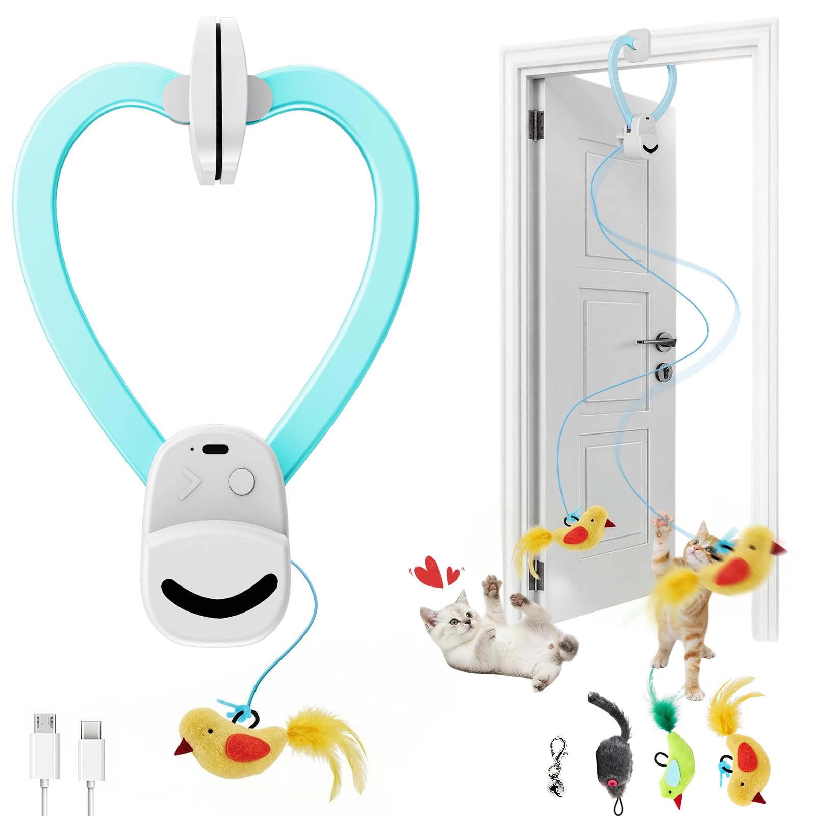 CATPICK jouet oiseau-volant pour chat intérieur, stimulation naturelle et divertissement.