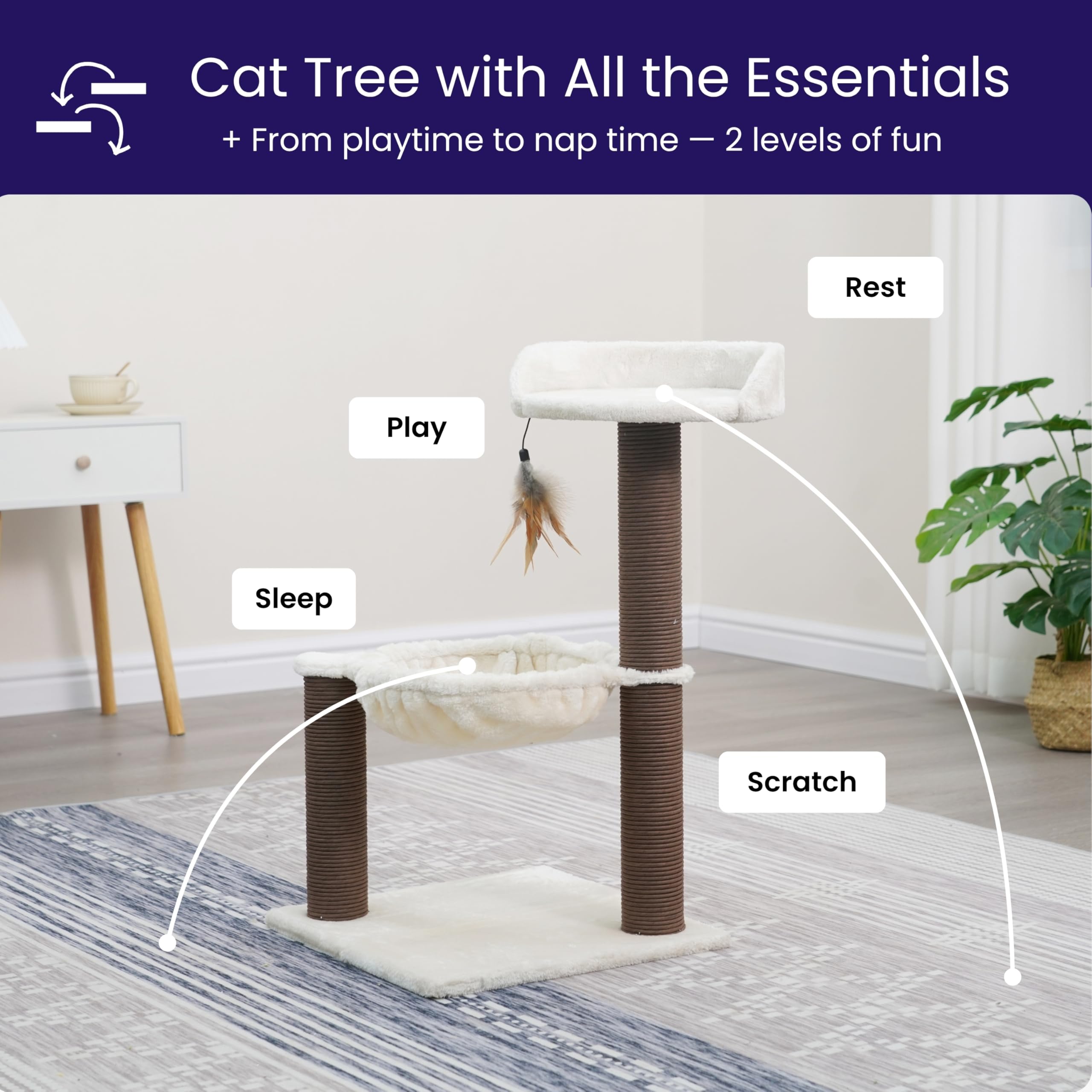 Catry Nirvana : structure minimaliste et base stable s’intégrant au décor.