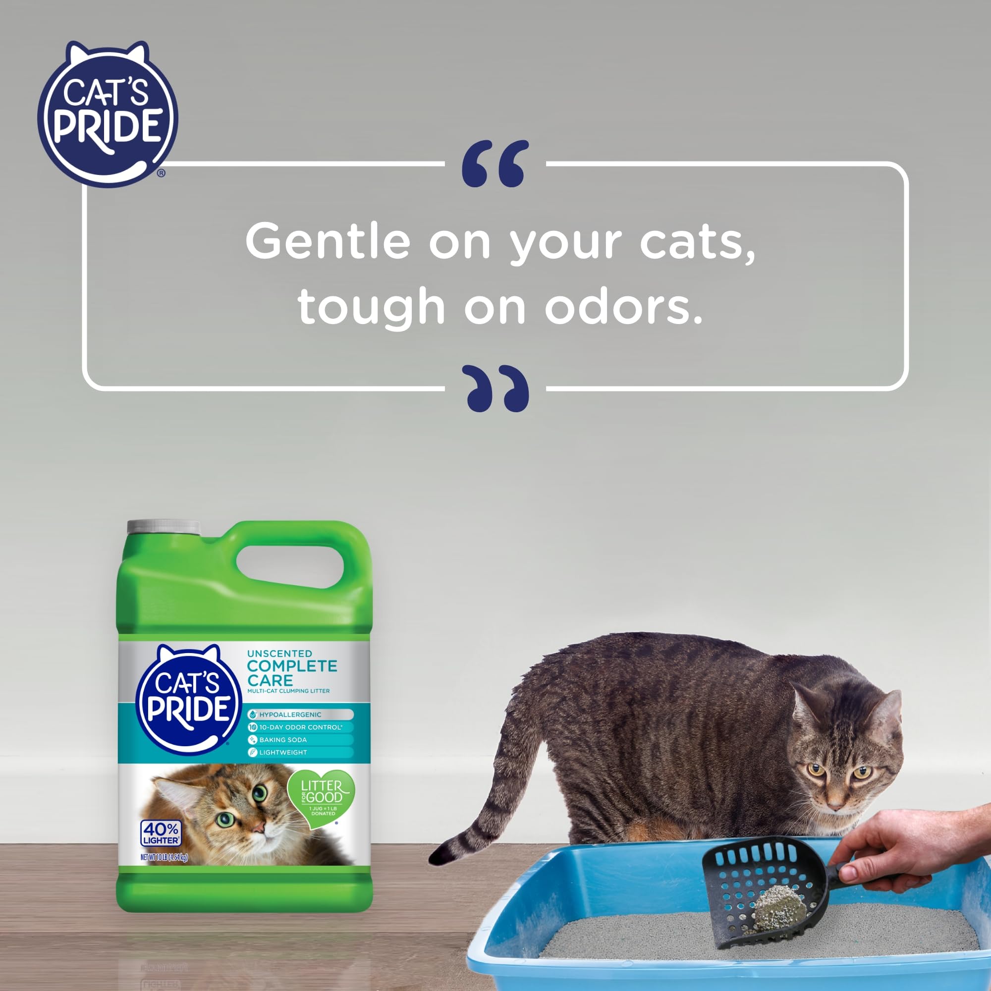 Cat's Pride Bicarbonate aide à piéger rapidement les odeurs.