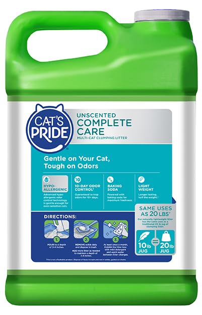 Cat's Pride Contrôle des odeurs jusqu'à 10 jours grâce au bicarbonate de soude.