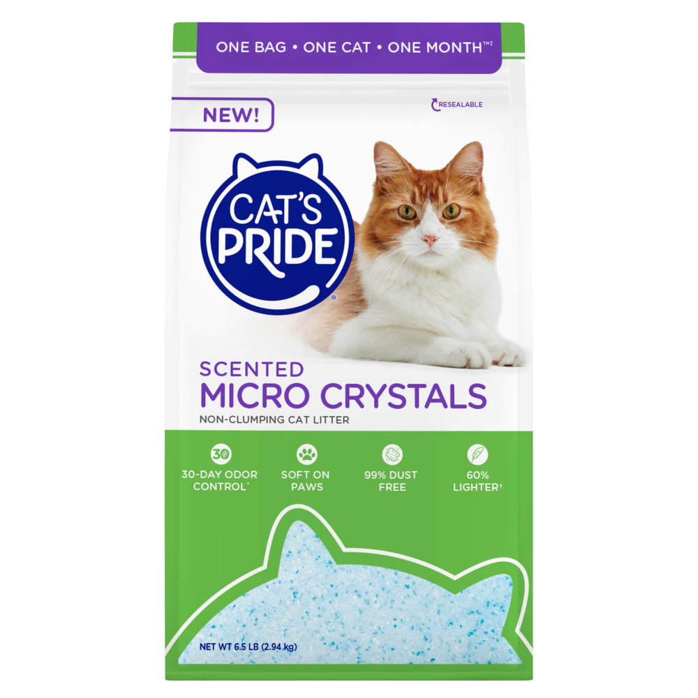 Cat's Pride litière à cristaux micro: absorption rapide et contrôle des odeurs.