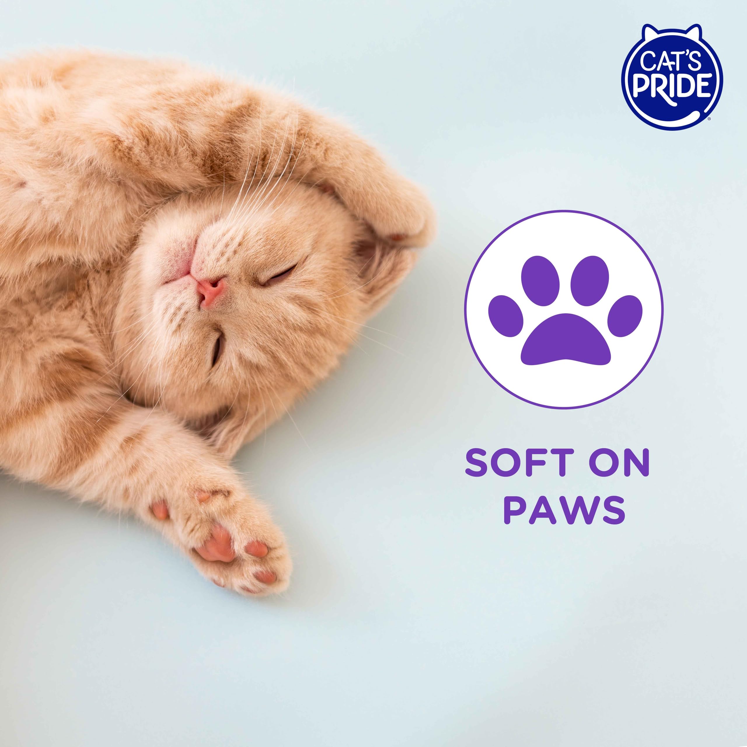 Cat's Pride litière cristaux micro: versement facile et réduction de poussière.