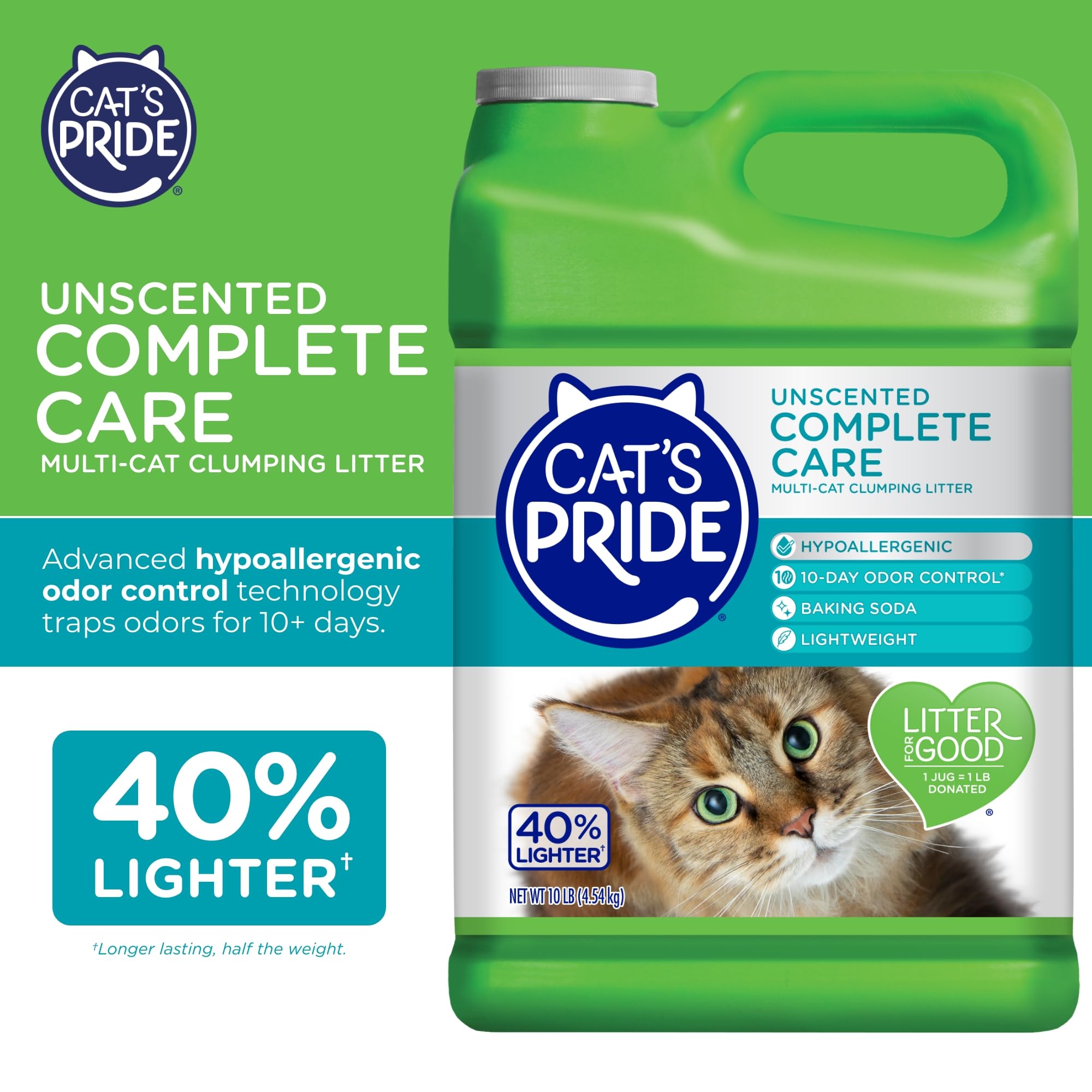 Cat's Pride Formule hypoallergénique sans parfum pour chats sensibles.
