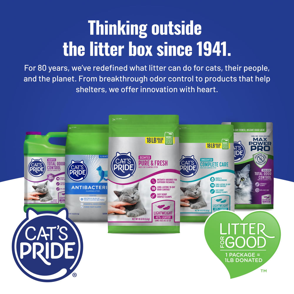Cat's Pride litiere parfumee odeur maitrisée et experience plus agreable