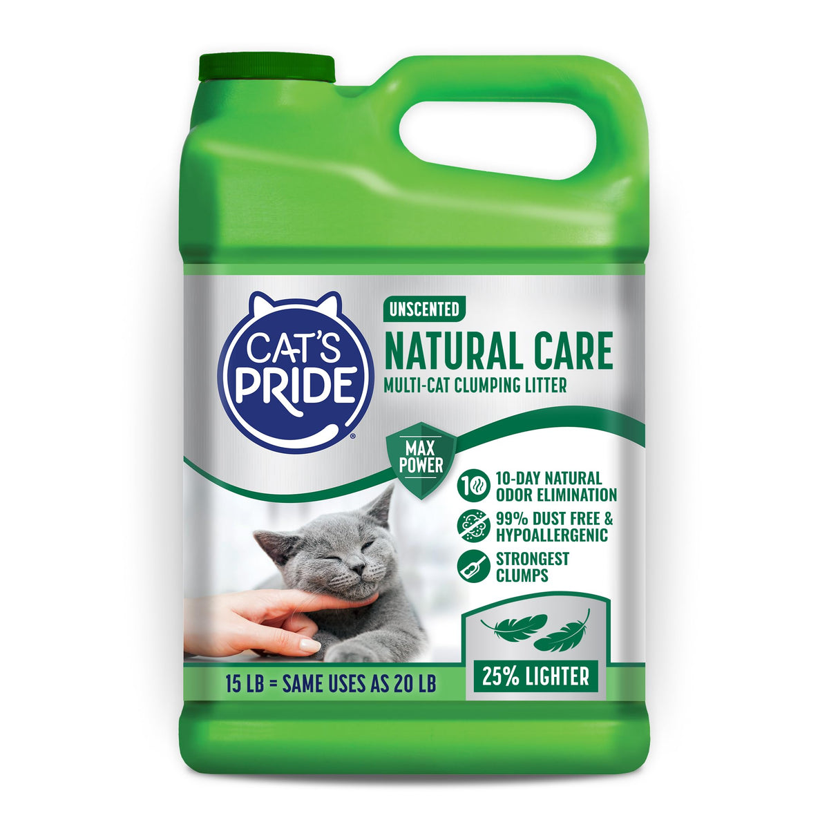 Cat's Pride Max Power – bouteille visible et élimination naturelle des odeurs