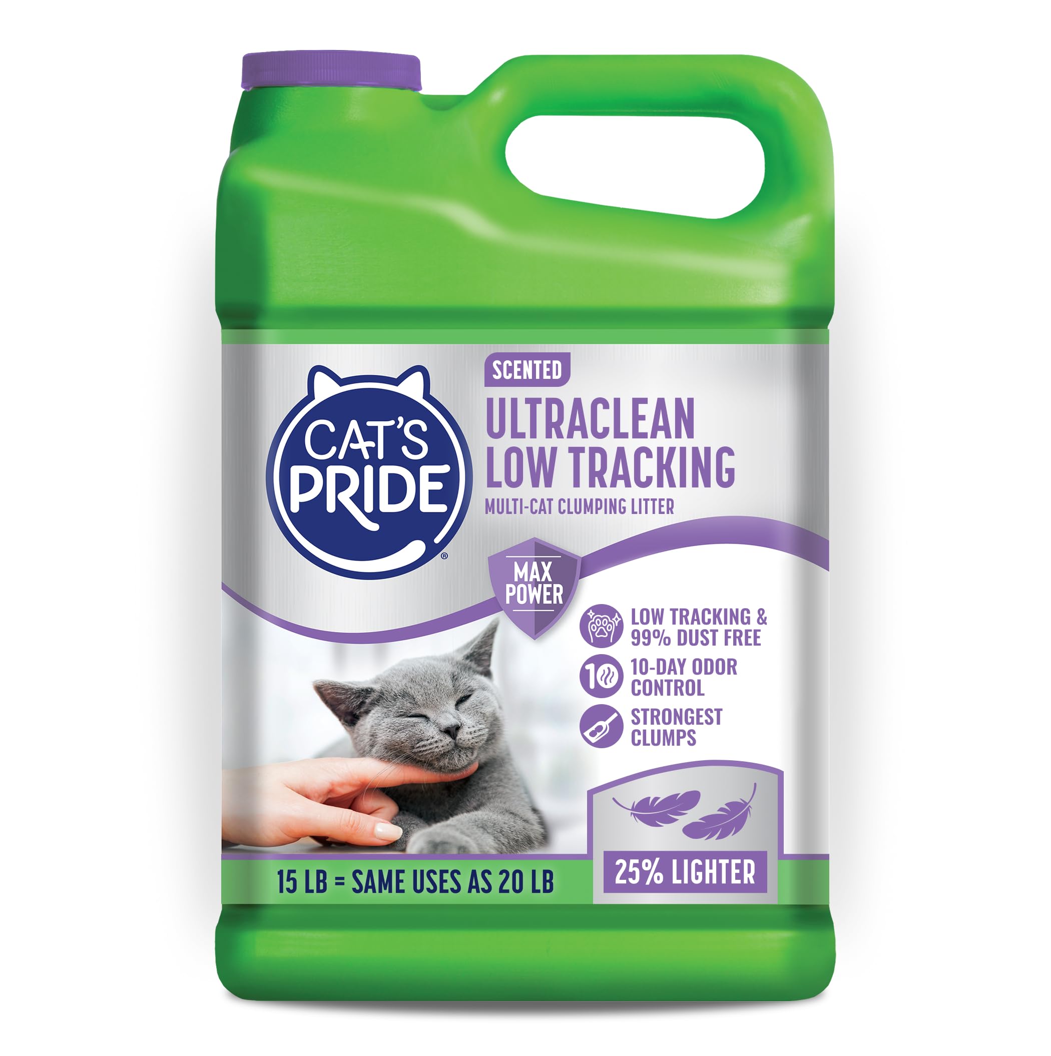 Cat's Pride Max Power – granules à faible traînée pour pattes propres et sols nets.