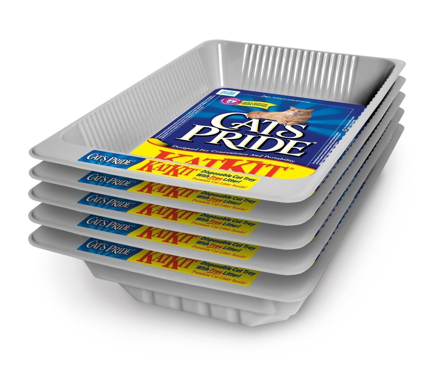 Cat's Pride Oil Dri C01660 – Pack de 5 bacs à litière jetables