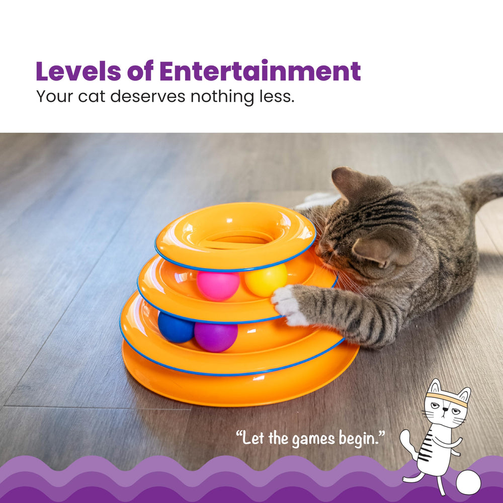 Catstages Balles rotatives 6, démonstration de jeu interactif pour chats actifs