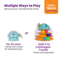 Catstages Dart N’ Dash base amovible pour jeu autonome et modularité.