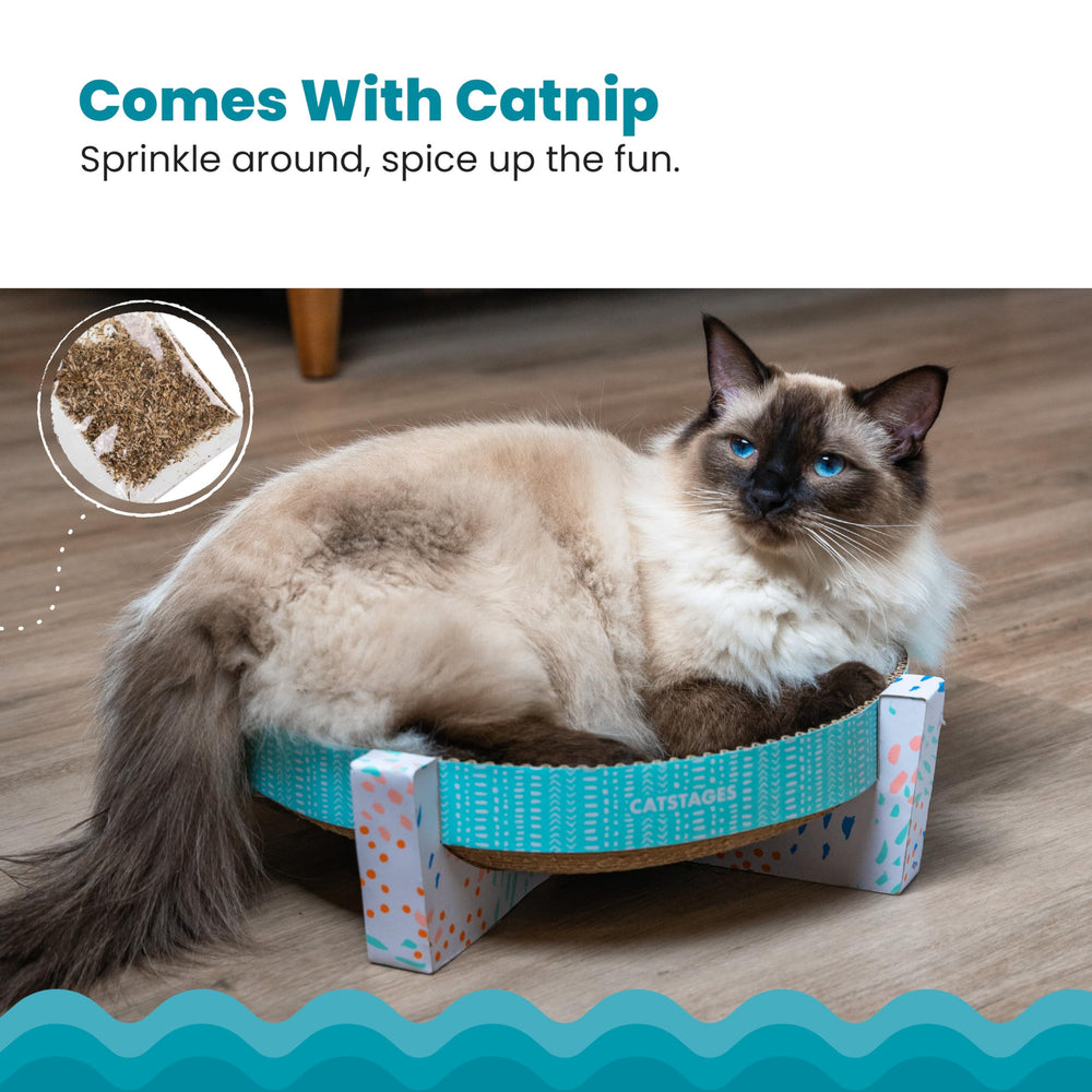 Catstages Scratch, Snuggle & Rest – design en bol offre un confort douillet.