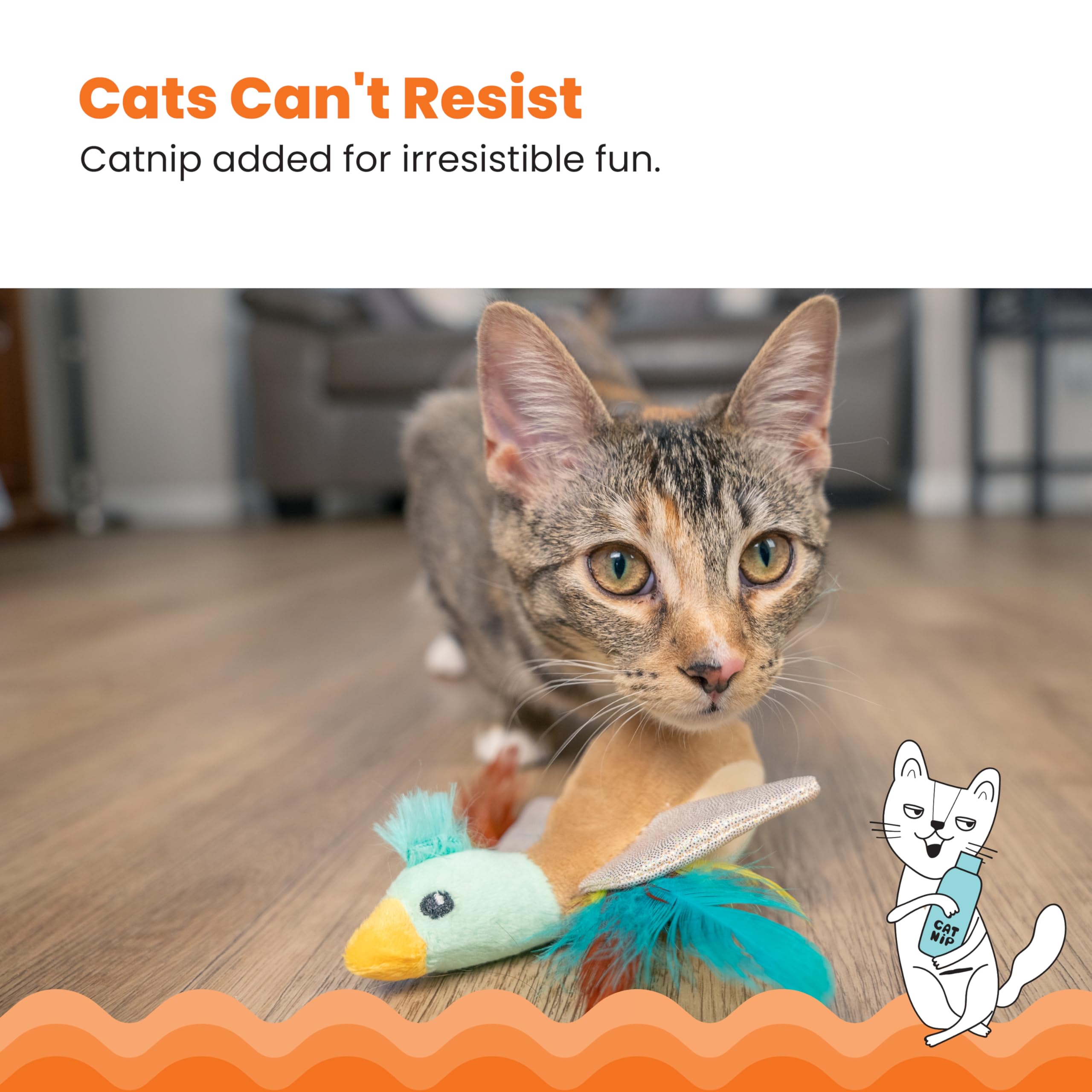 Catstages Flapperz Canard Peluche: taille idéale pour lancer