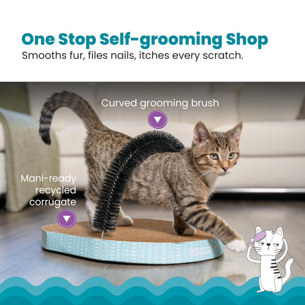 Catstages: grattoir carton dur pour griffes et distraction naturelle.