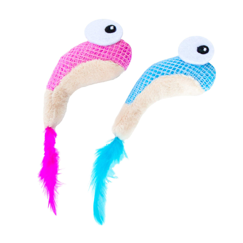 Catstages Dental Shrimpies, jouet dentaires-crevettes pour chat, favorise le nettoyage ludique des dents.