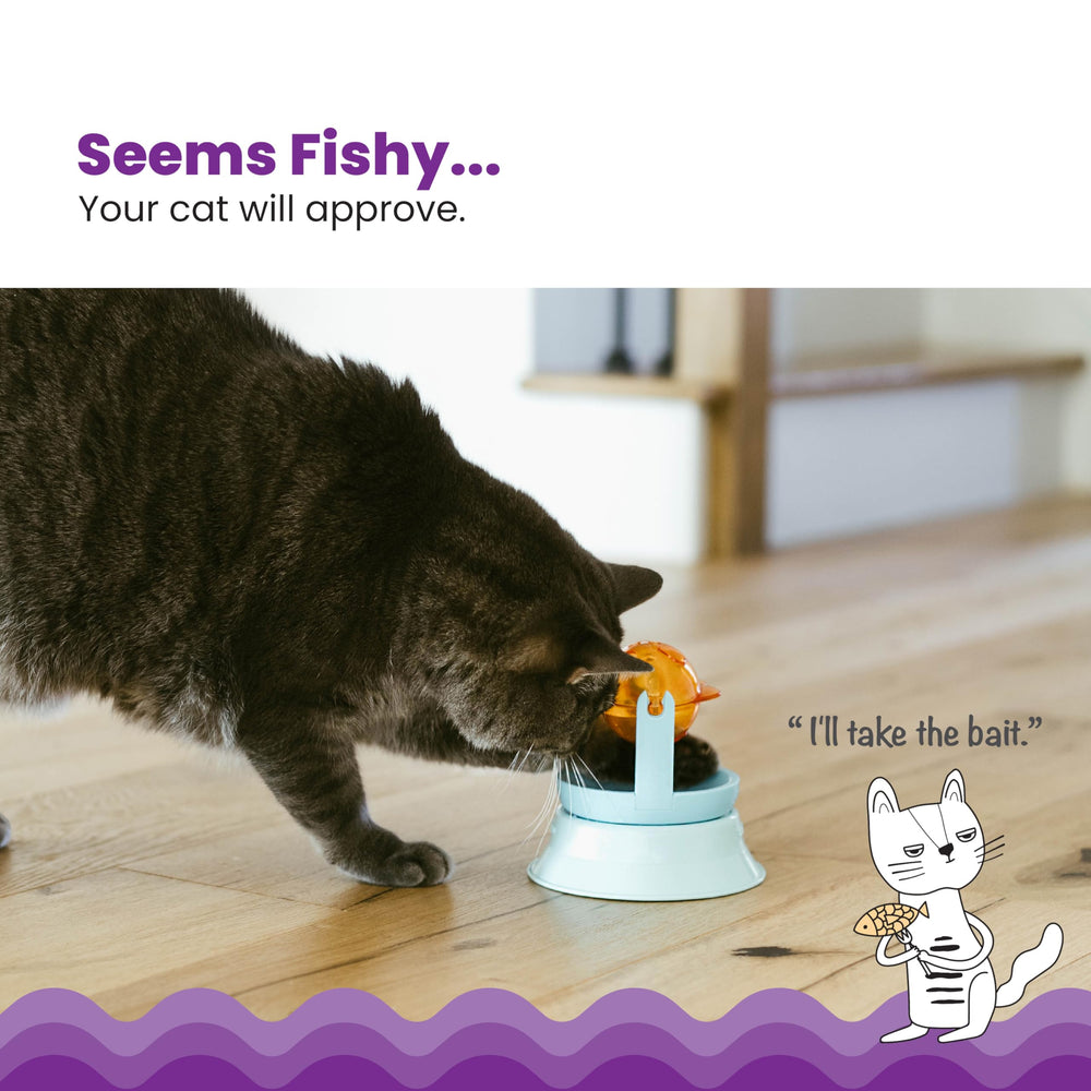 Catstages jouet-puzzle-interactif: encourage repas calmes et activité physique.