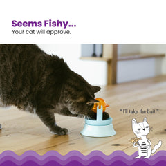 Catstages jouet-puzzle-interactif: encourage repas calmes et activité physique.