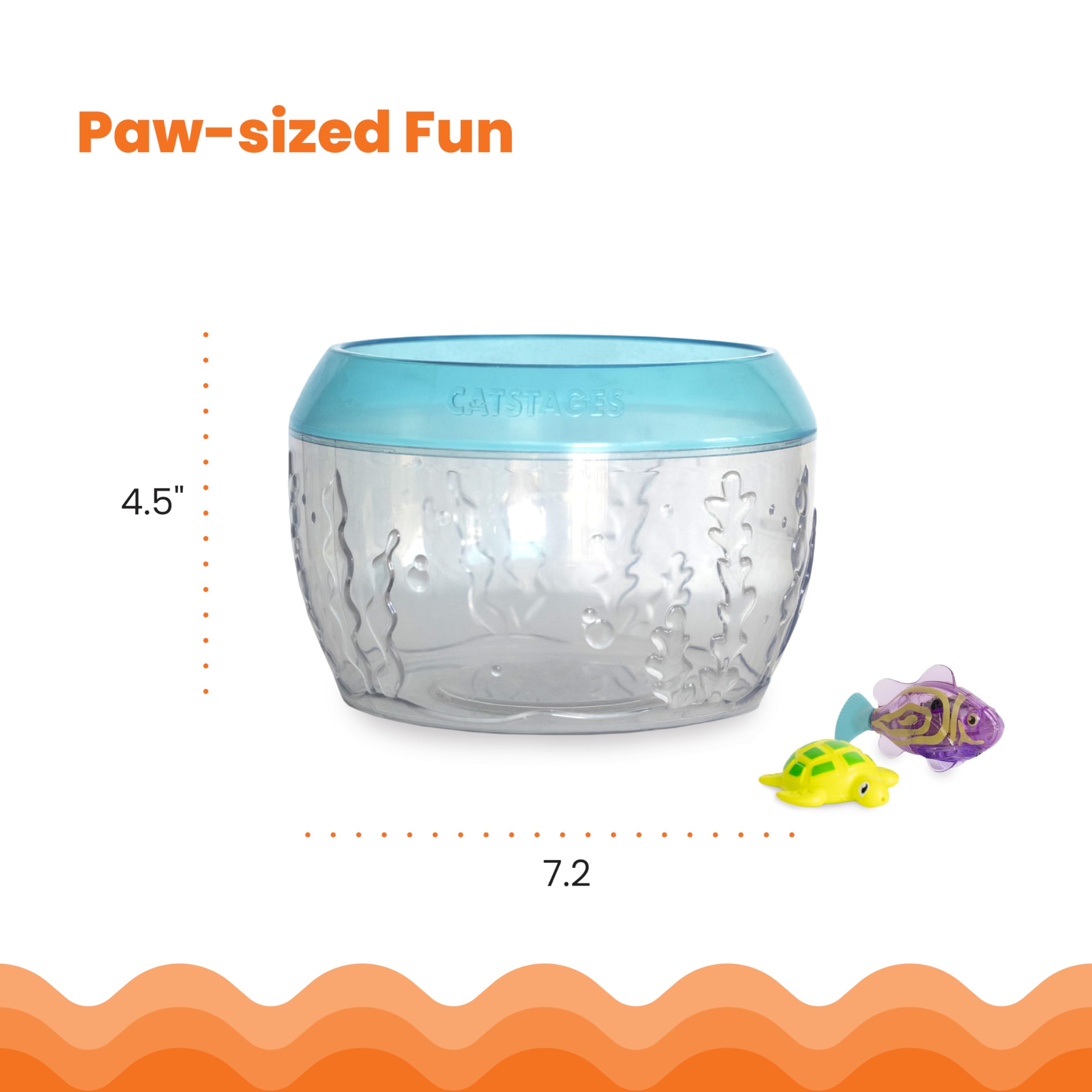 Catstages Meow-smerizing : jouets aquatiques avec piles remplaçables pour long amusement.