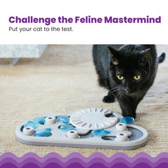 Catstages Nina Ottosson Rainy Day Puzzle avec 19 compartiments pour friandises et jeu prolongé.