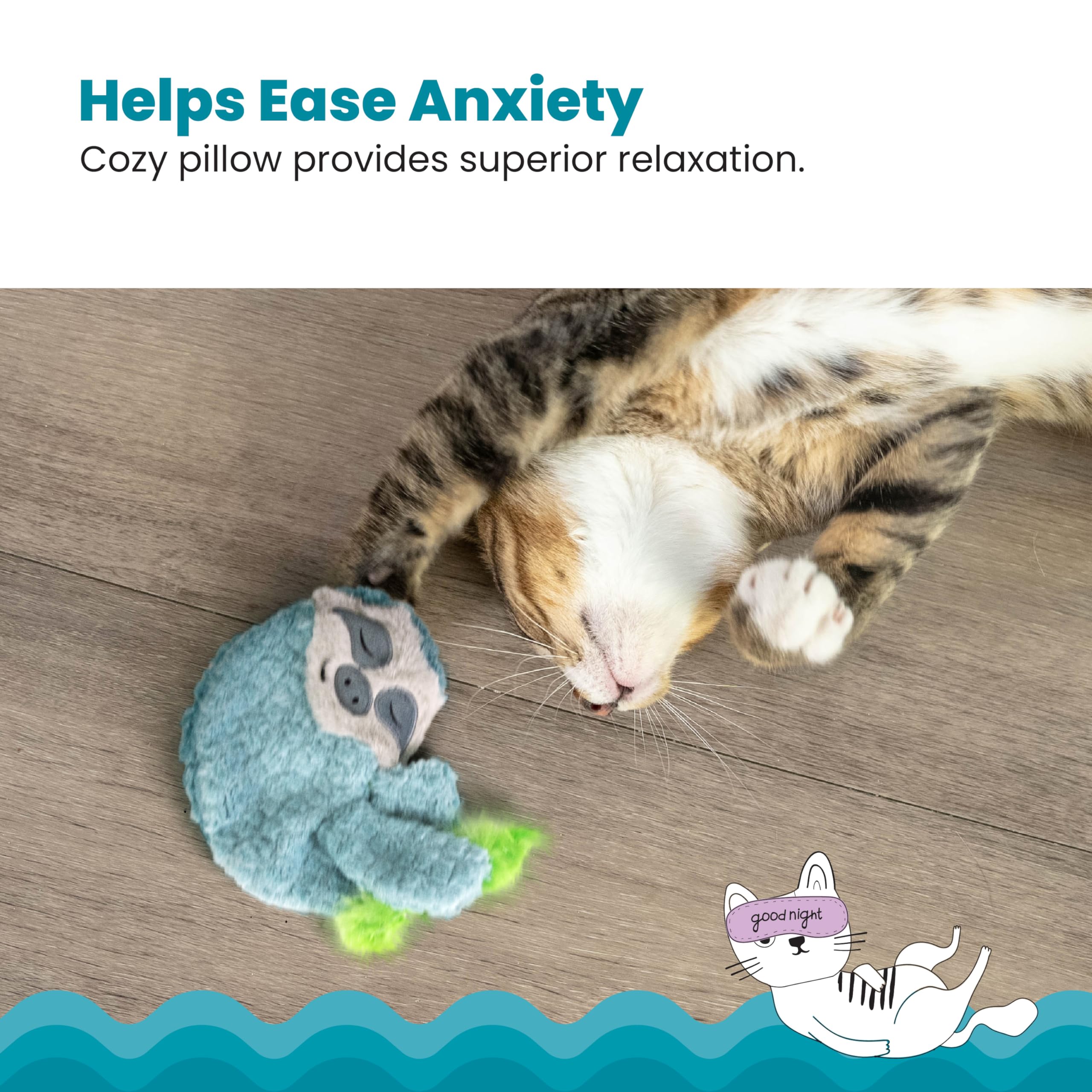 Catstages Purr Pillow Snoozin' Sloth offre un confort chaleureux et câlin.