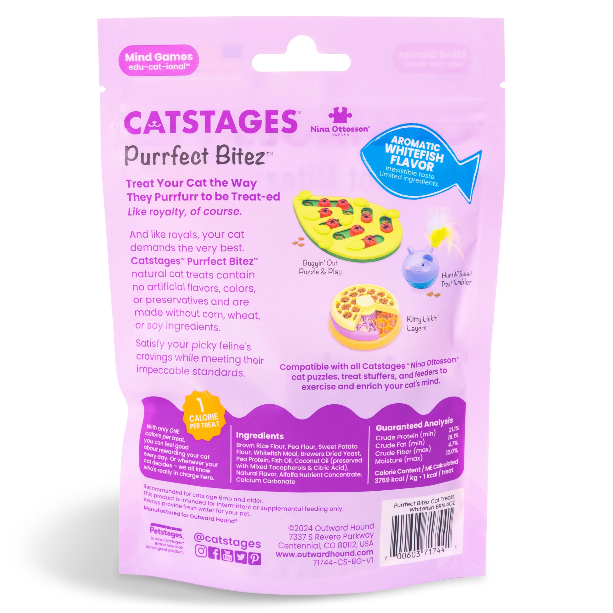 Catstages Purrfect Bitez, texture croquante qui encourage la mastication.