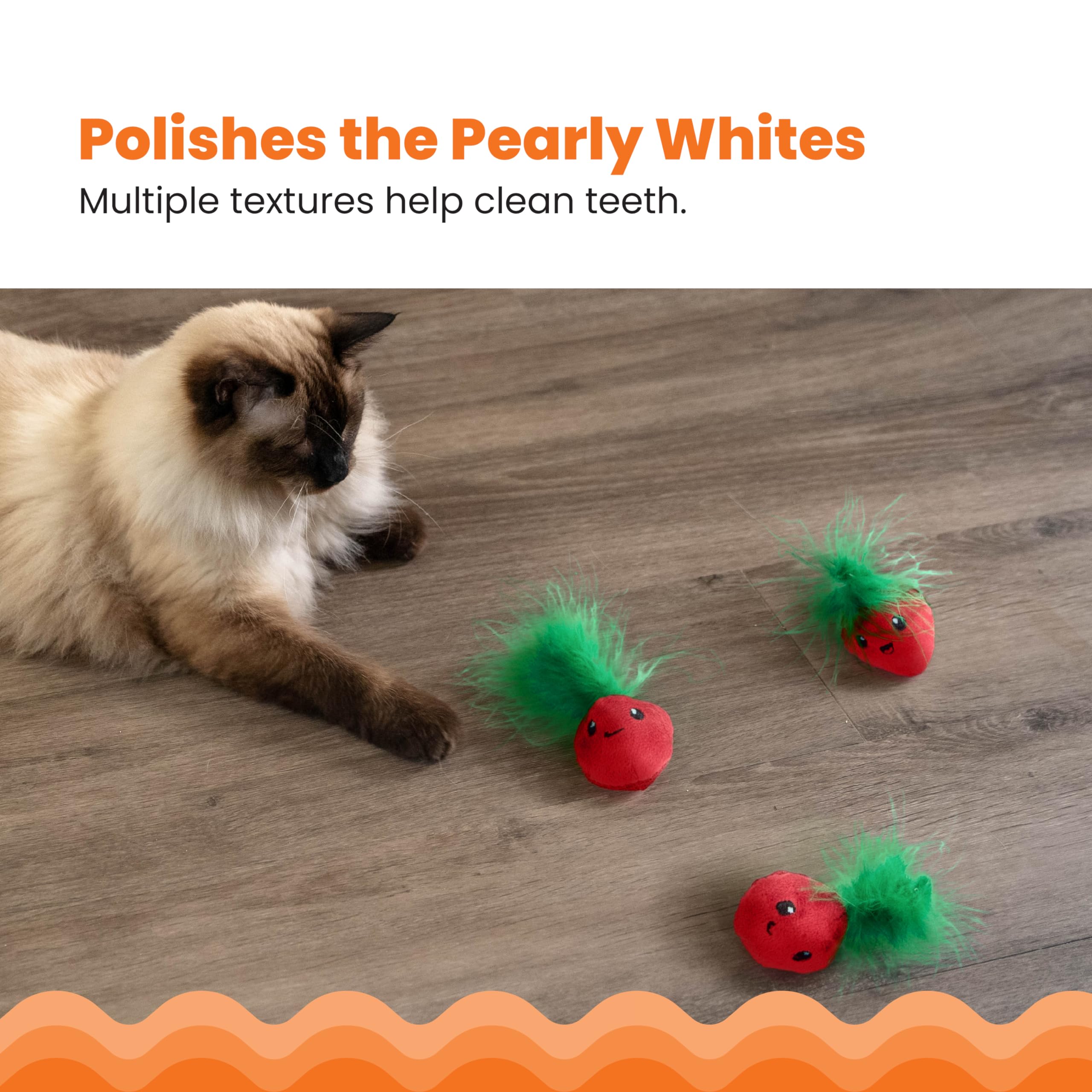 Catstages Strawbabies: jouet léger avec plumes stimulant la chasse