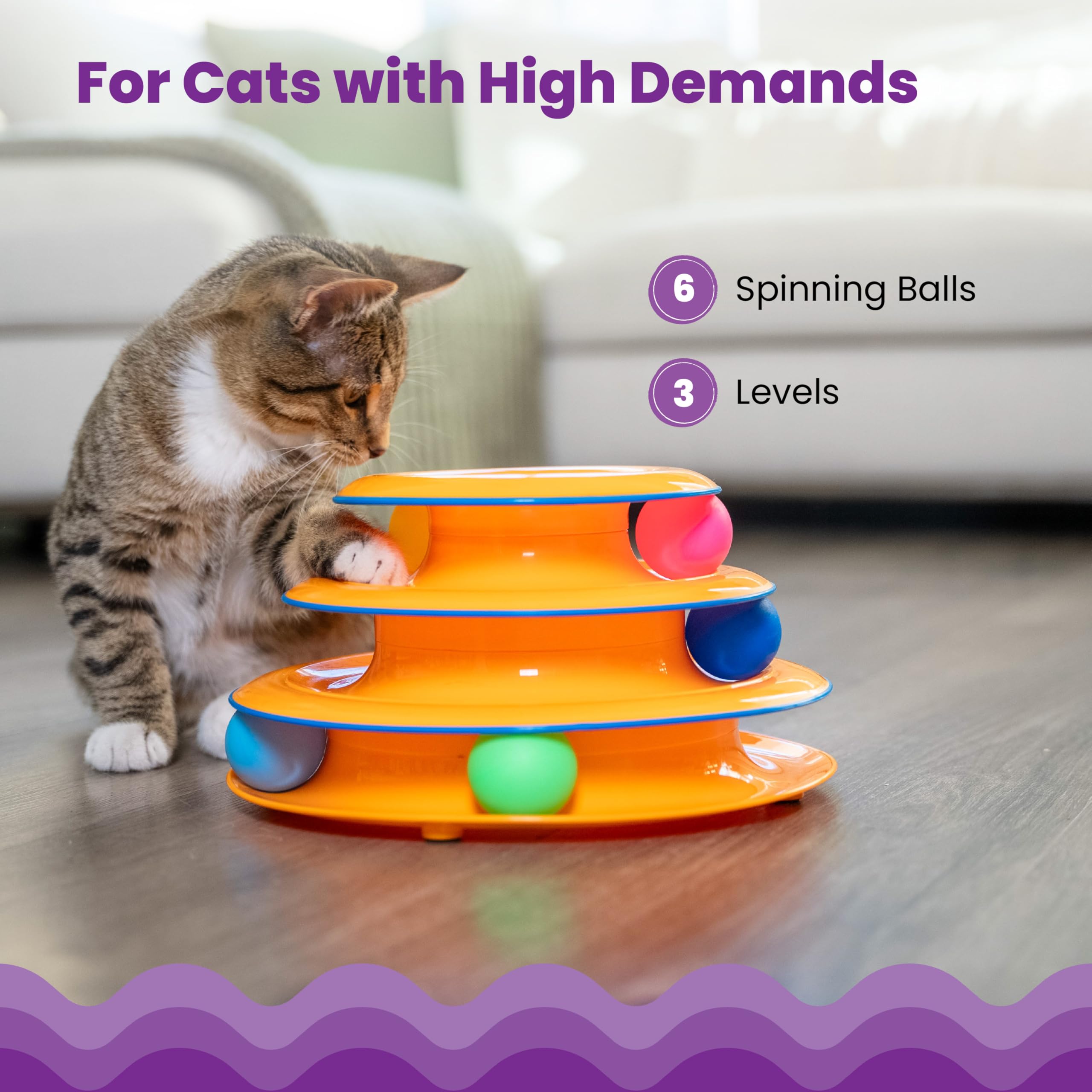Catstages Structure en plastique durable, jouet fiable pour des sessions quotidiennes