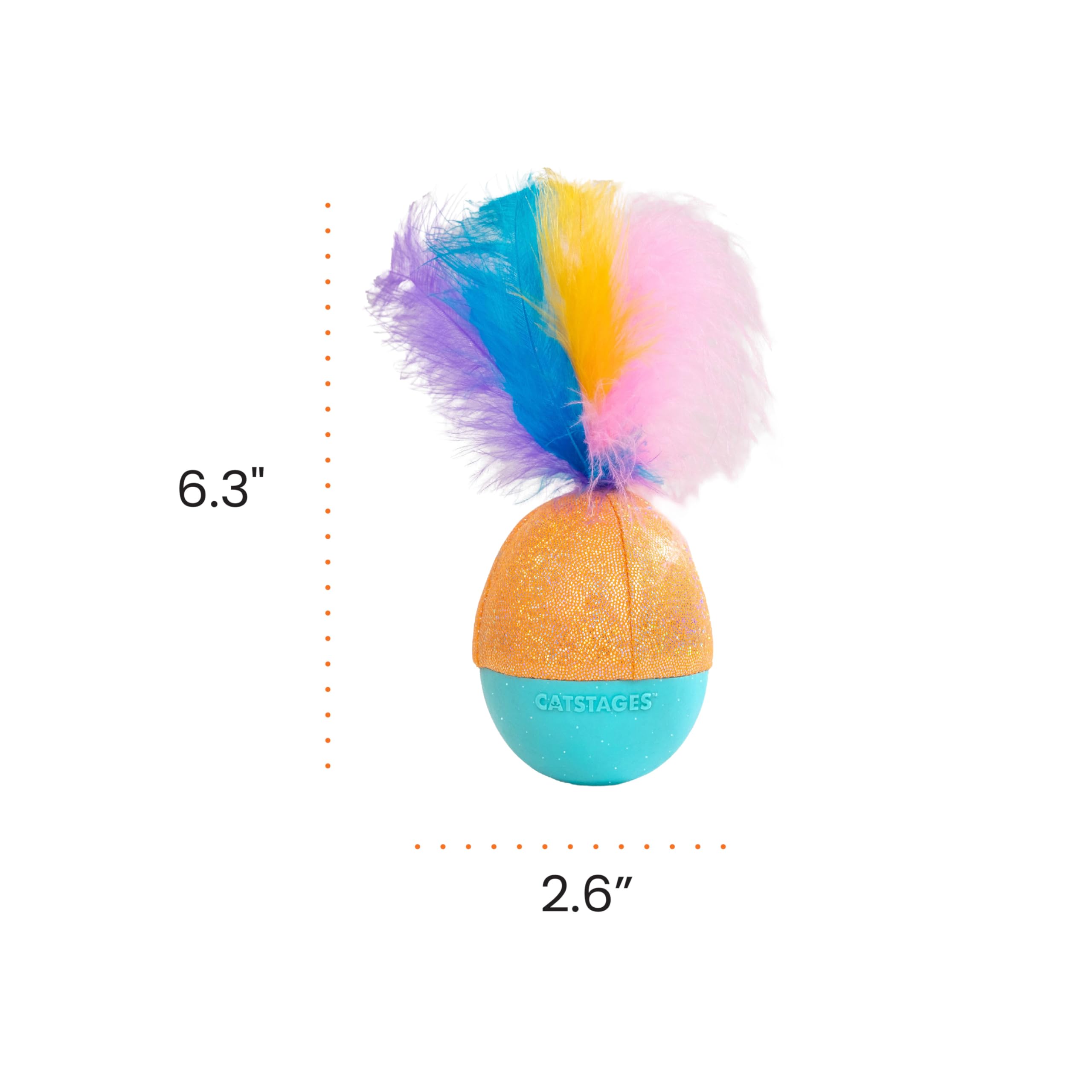 Catstages Whack N’ Wobble Ball : stimulation mentale et physique sans fil ni bruit.
