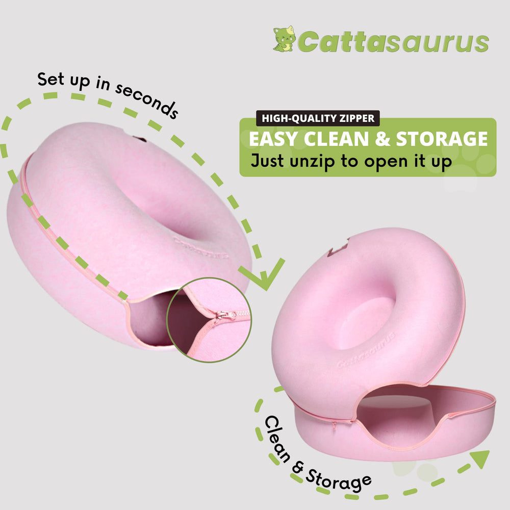 Cattasaurus Peekaboo fenetre-regard: stimulation visuelle et interaction
