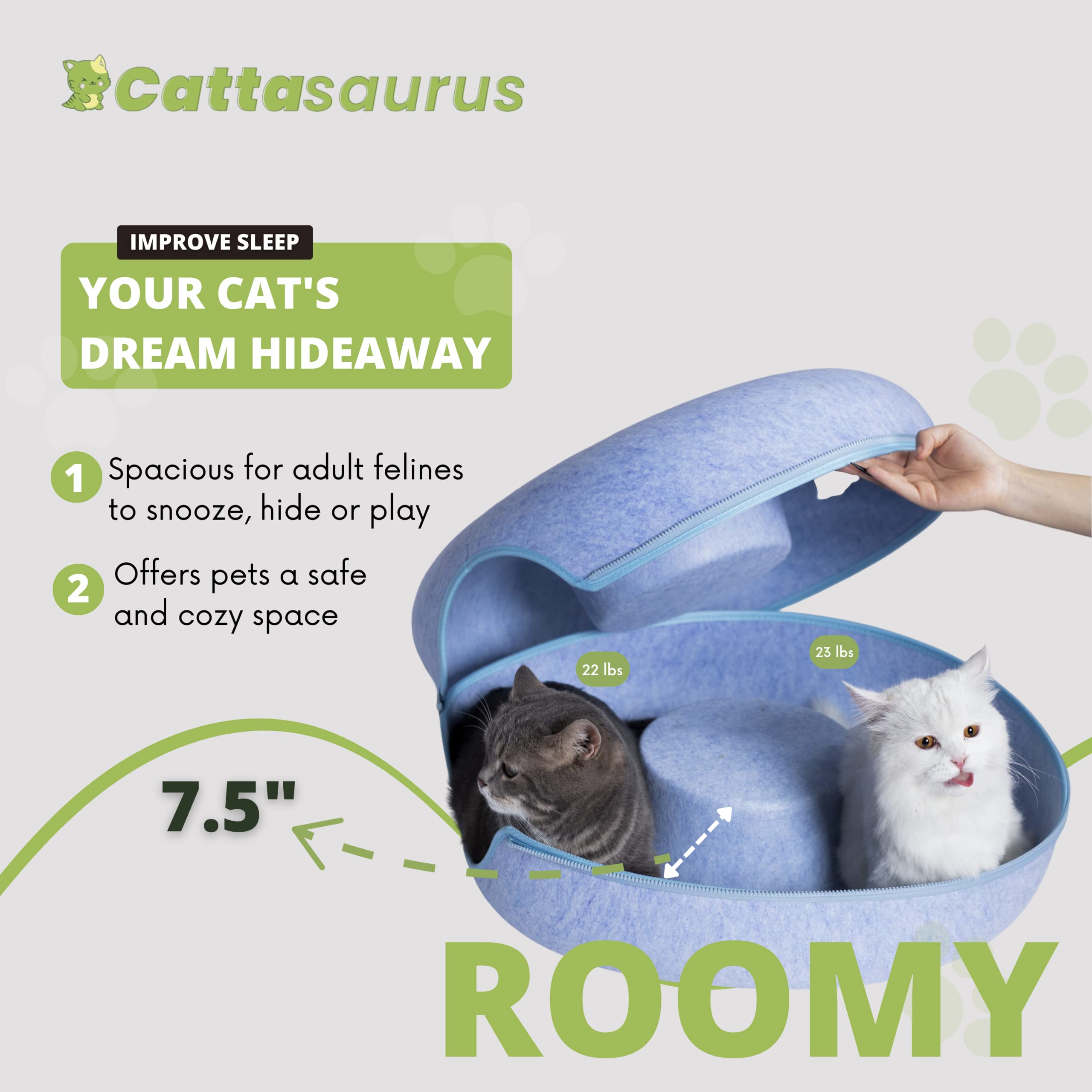 Cattasaurus Peekaboo, conception moderne s’intégrant au décor